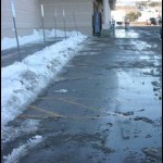 cleared ice from parking lot