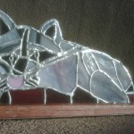 stained glass racoon